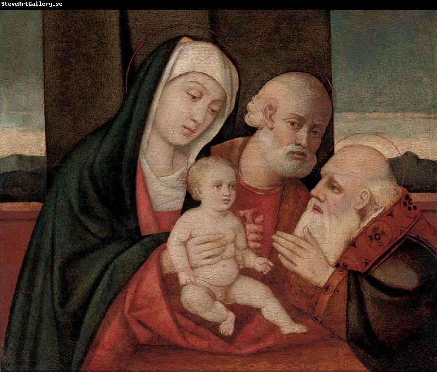 Giovanni Bellini La Sacra Famiglia con un santo